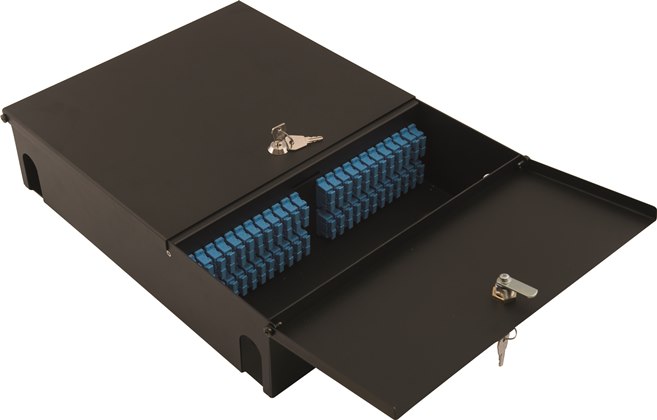 OptiBox Large Wall Mount Fiber Termination Patch/Splice Box 48 SC DX Kapasiteli - boş